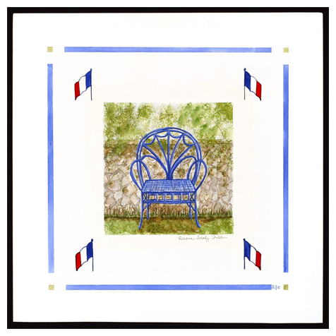 Blue Bentwood w/ Stone Wall