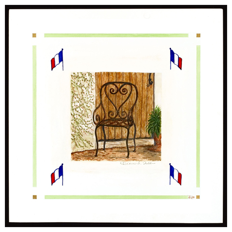 Iron Garden Chair by Door