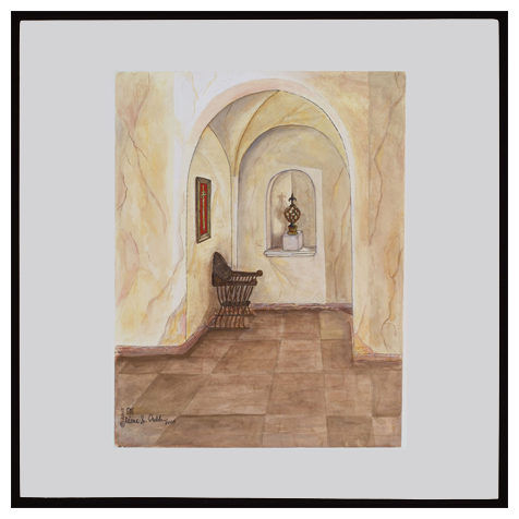 Monastery Alcove with Savonarola Chair