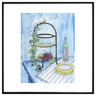 Table Set with Wine and Fruit